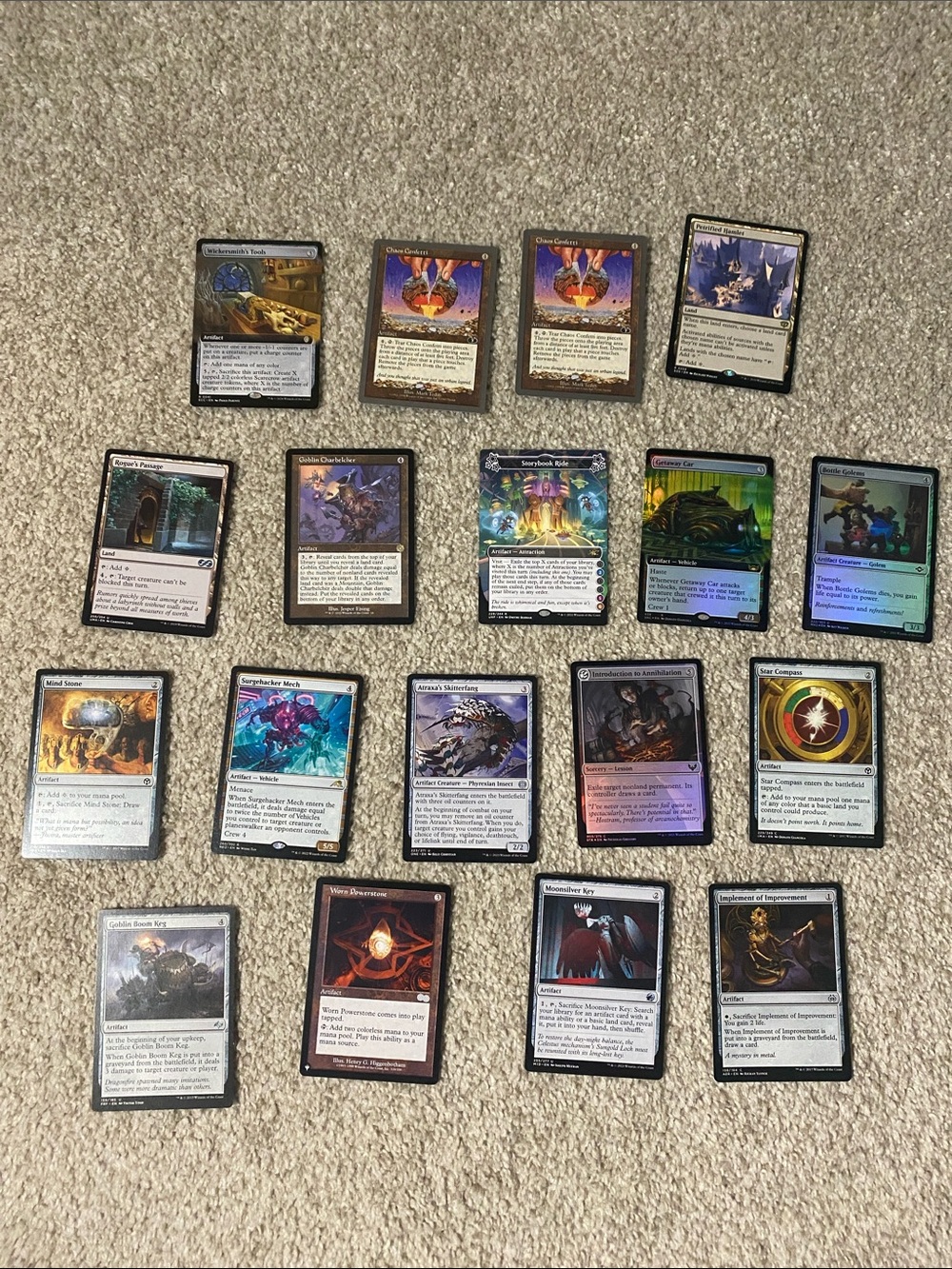 Magic Card Lot - 18 Artifact and Colourless Cards